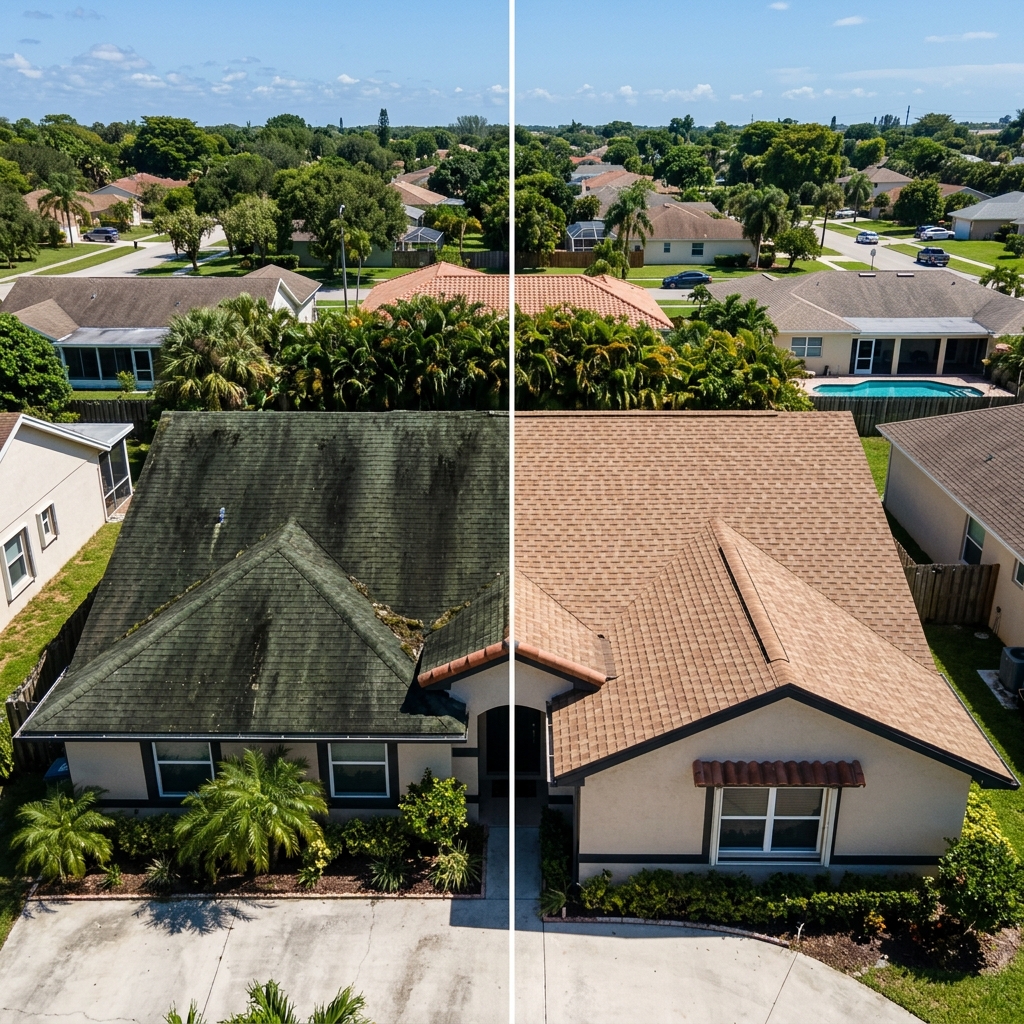 Pristine tile roof after complete underlayment service